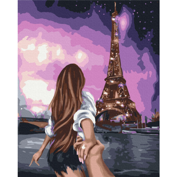 Картина по номерам Люди на картинах - Скажи Парижу 