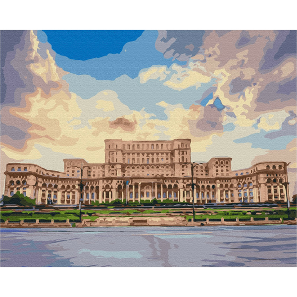 Картина по номерам Города - Величний парламент Румунії