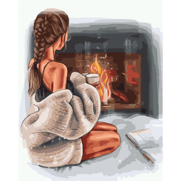 Картина по номерам Затишок, зима, Новий рік, Різдво - Зимовий затишок