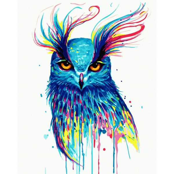 Картина по номерам Тварини, птахи та риби - Чудернацька сова