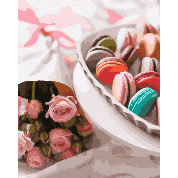 Картина по номерам Натюрморти - Макаруни з любов'ю