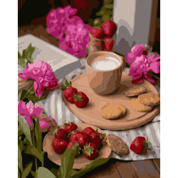 Картина по номерам Натюрморти - Натюрморт з полуницями