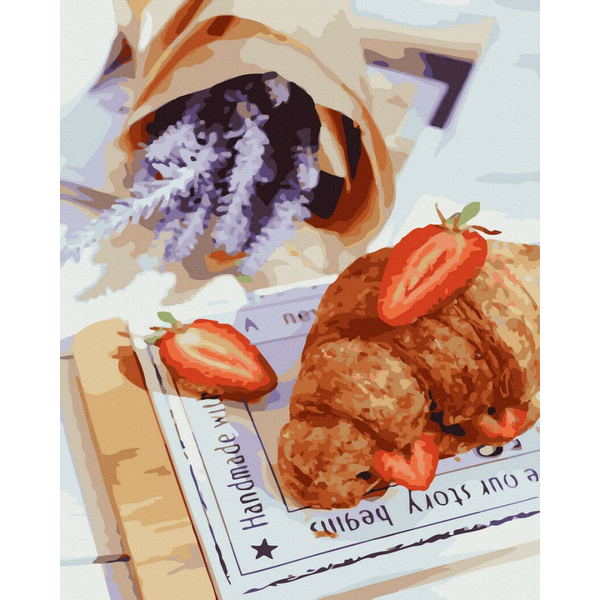 Картина по номерам Натюрморти - Фруктовий круасан