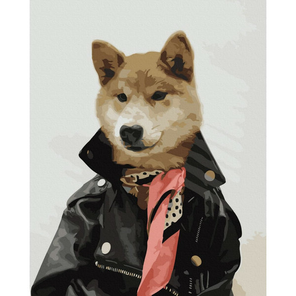 Картина по номерам Тварини, птахи та риби - Стильний собака @rocky.and.rudy