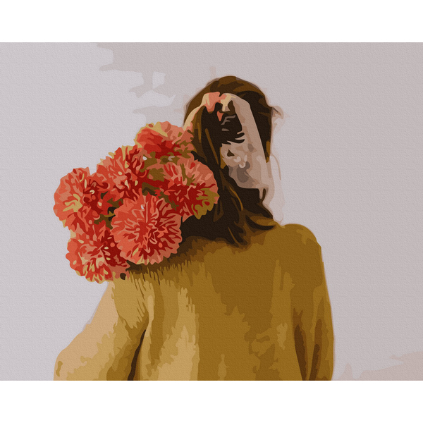 Картина по номерам Люди на картинах - Квітковий настрій