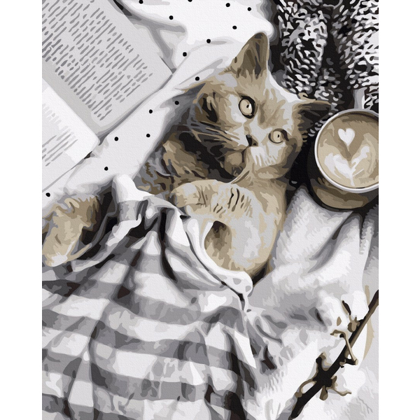 Картина по номерам Тварини, птахи та риби - Улюблений котусь