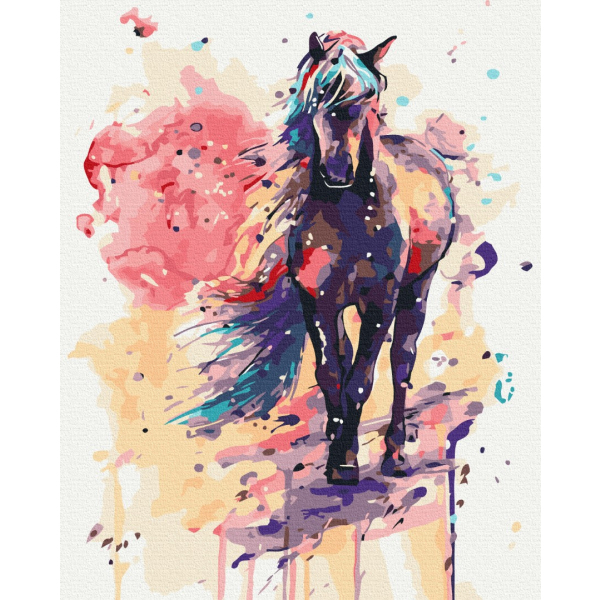 Картина по номерам Тварини, птахи та риби - Фантастическая лошадь