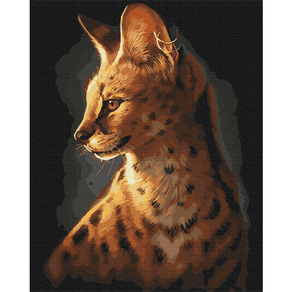 Картина по номерам Тварини, птахи та риби - Хижий оцелот