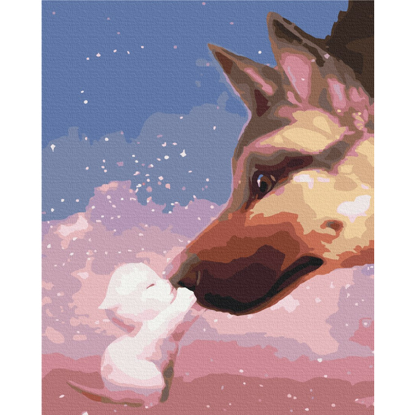 Картина по номерам Тварини, птахи та риби - Сміливий друг