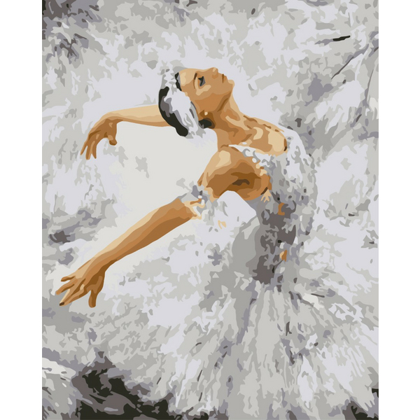 Картина по номерам Люди на картинах - Білий лебідь