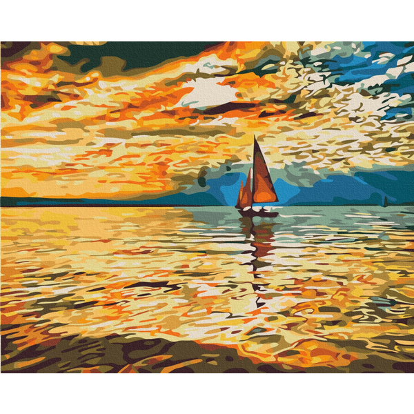 Картина по номерам Природа - Захід морської подорожі