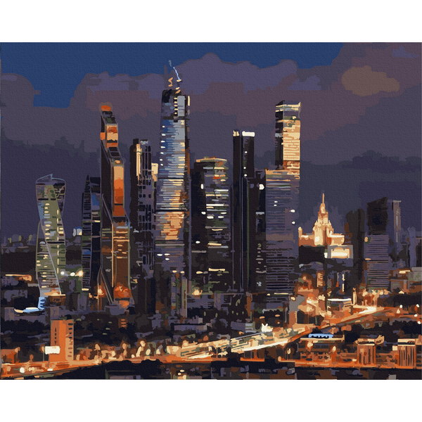 Картина по номерам Города - Нічні Дубаї