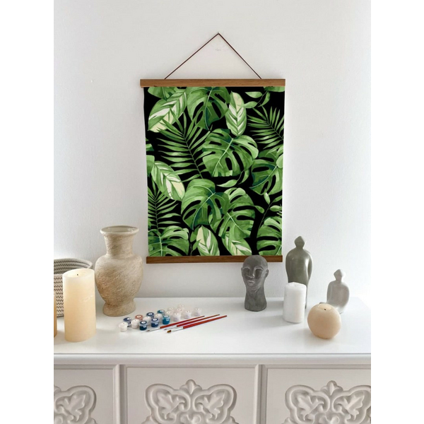 Коллекція Мінімалізм - Монстера на темному фоні