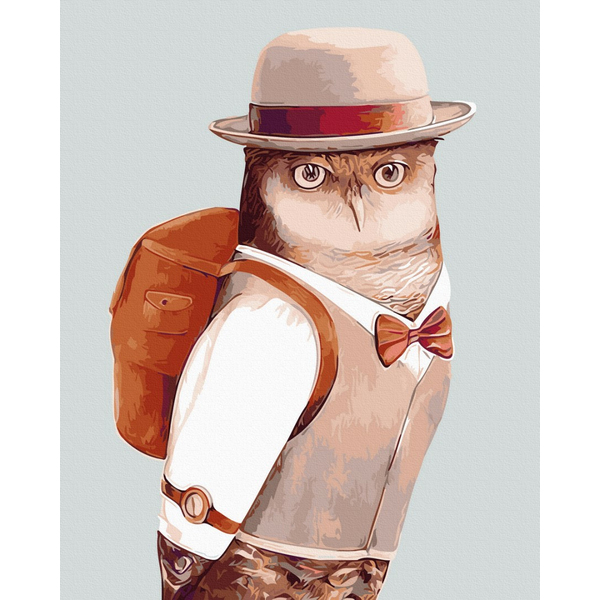 Картина по номерам Тварини, птахи та риби - Солідний пугач