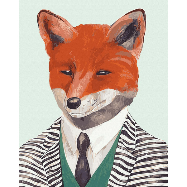 Картина по номерам Тварини, птахи та риби - Містер Лис