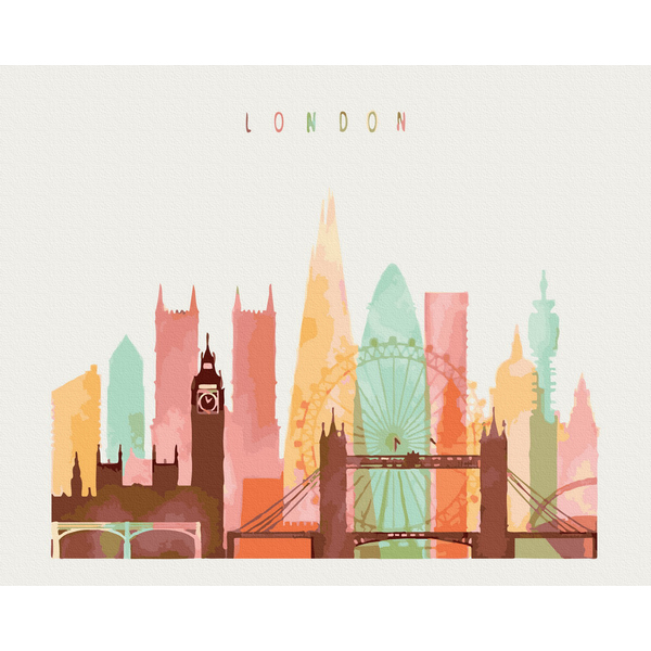 Картина по номерам Города - Листівка з Лондона