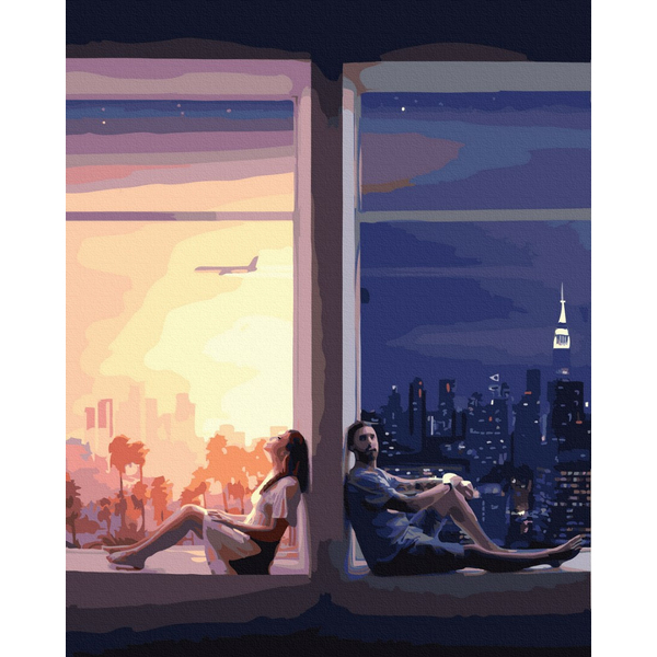 Картина по номерам Люди на картинах - Любов на відстані