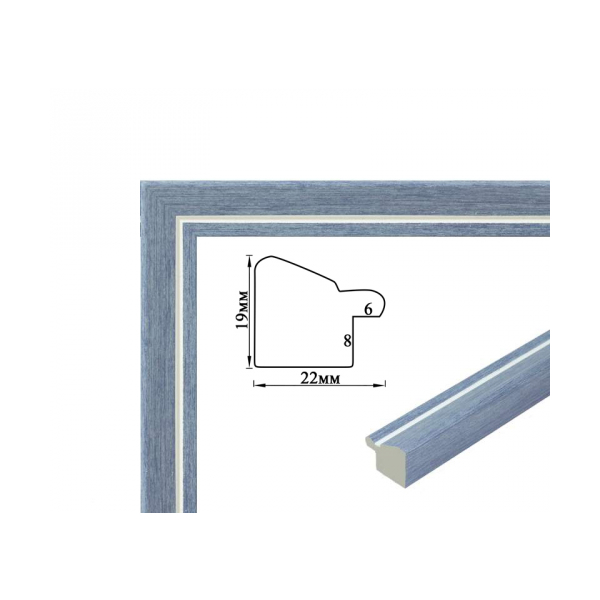 Багетні рами - Багетна рамка (джинс, 2 см) 40х50