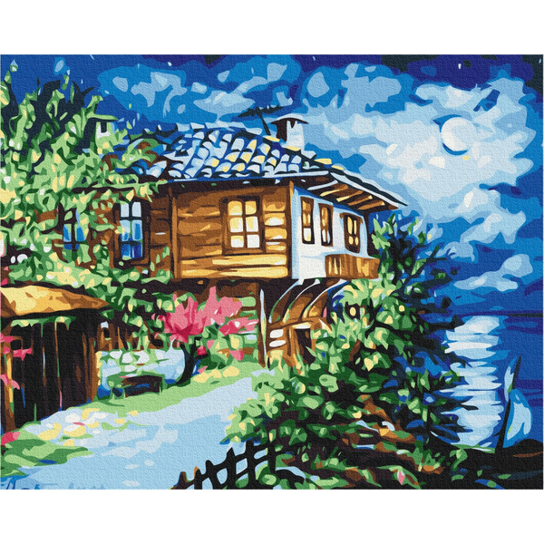 Картина по номерам Затишок, зима, Новий рік, Різдво - Домашній вечір