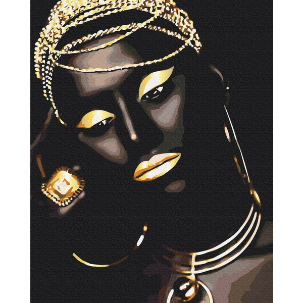 Картина по номерам із золотою фарбою - Краса в золоті