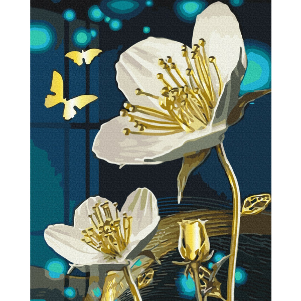 Картина по номерам із золотою фарбою - Природа в металіках