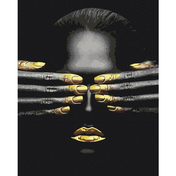 Картина по номерам із золотою фарбою - Під покровом золота