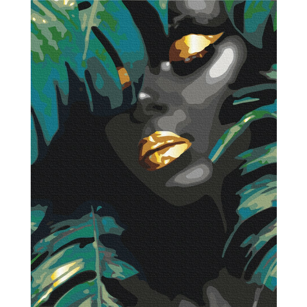 Картина по номерам із золотою фарбою - Золото природи