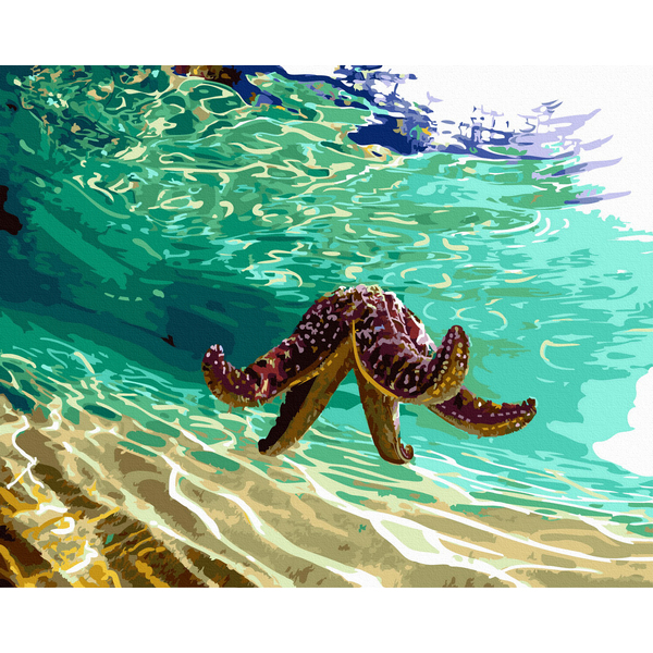 Картина по номерам Тварини, птахи та риби - Медуза в заливі