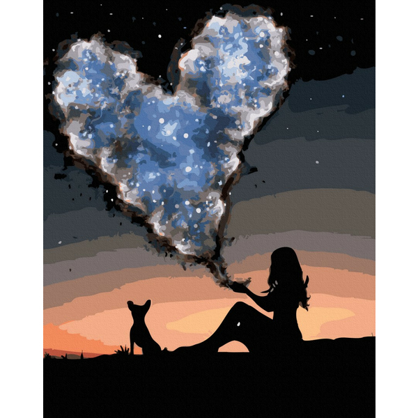 Картина по номерам Абстракції - Серце ночі