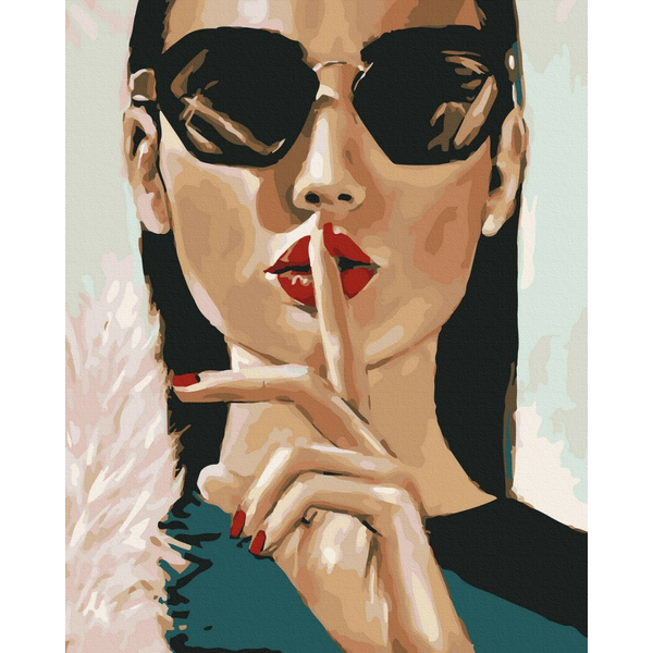 Картина по номерам Люди на картинах - Тссс..Поцілунок