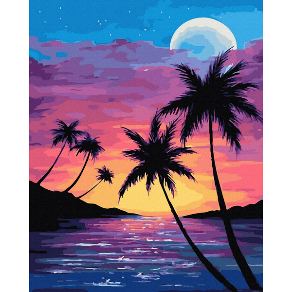 Картина по номерам Природа - Місяць Маямі
