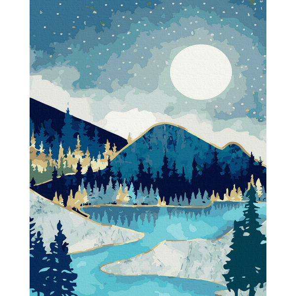 Картина по номерам Пейзажі - Пейзаж срібла