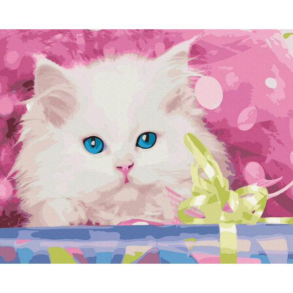 Картина по номерам Тварини, птахи та риби - Подарунок для котика