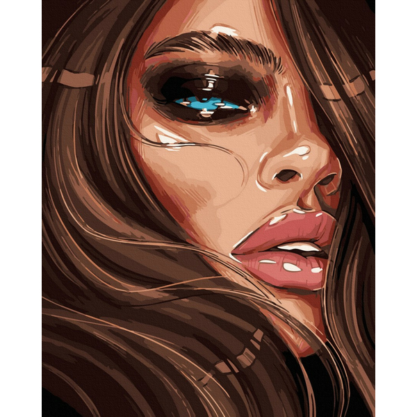 Картина по номерам Люди на картинах - Дівчина зі Smoky eyes
