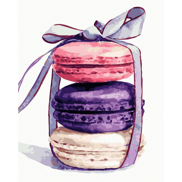 Картина по номерам Натюрморти - Макаруни в подарунок