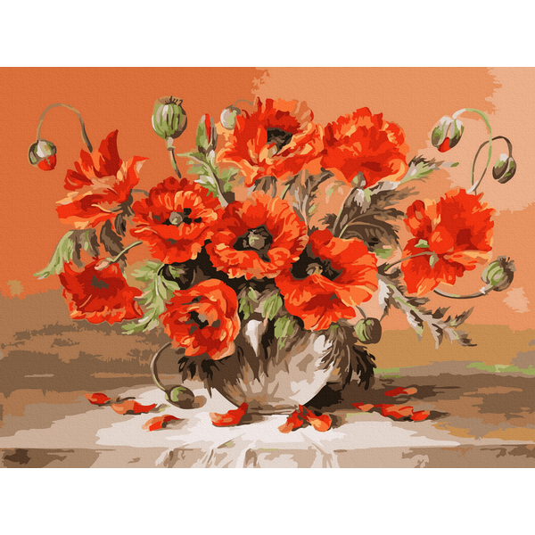 Картина по номерам Квіти - Натюрморт з маками