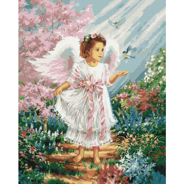 Картина по номерам Діти та ангели - Ангелятко