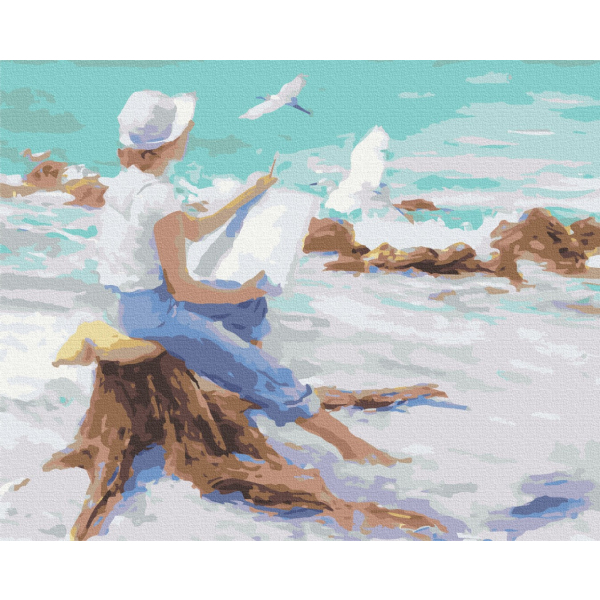 Картина по номерам Люди на картинах - Морський нарис
