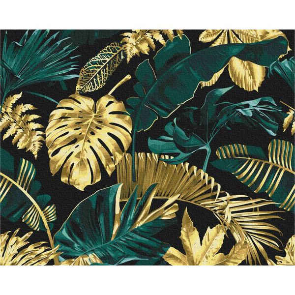 Картина по номерам Абстракції - Золоті тропіки