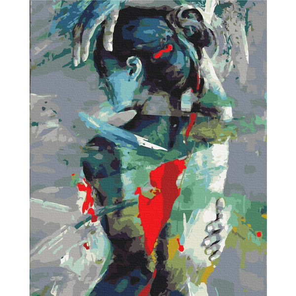 Картина по номерам Абстракції - Дівчина в фарбах