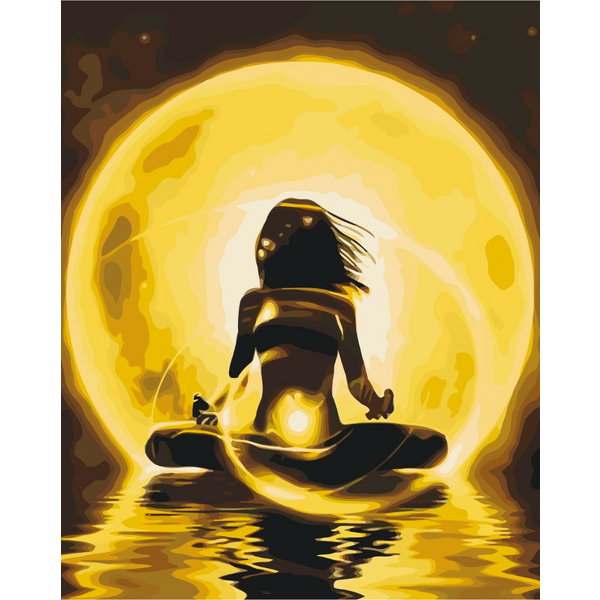 Картина по номерам Абстракції - Жінка в місячному світлі