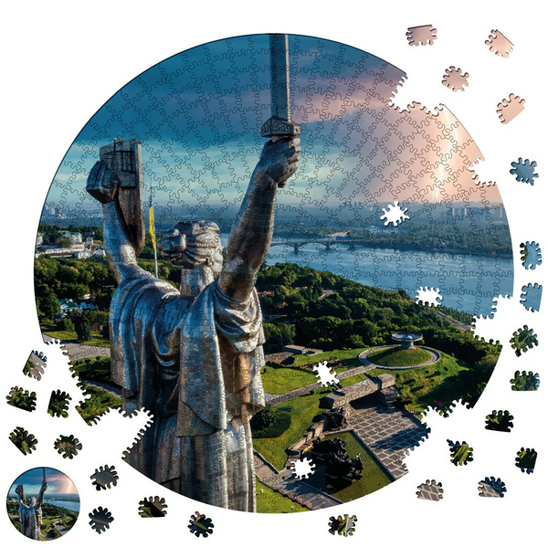 Дерев'яні пазли круглі - Славний Київ