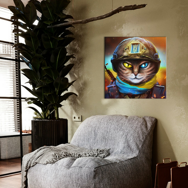 Постер на полотні - Котик Захисник ©Маріанна Пащук