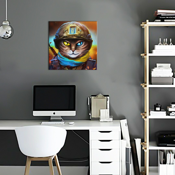 Постер на полотні - Котик Захисник ©Маріанна Пащук