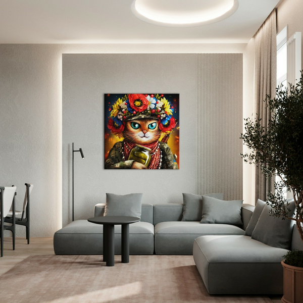 Постер на полотні - Кішка Захисниця ©Маріанна Пащук