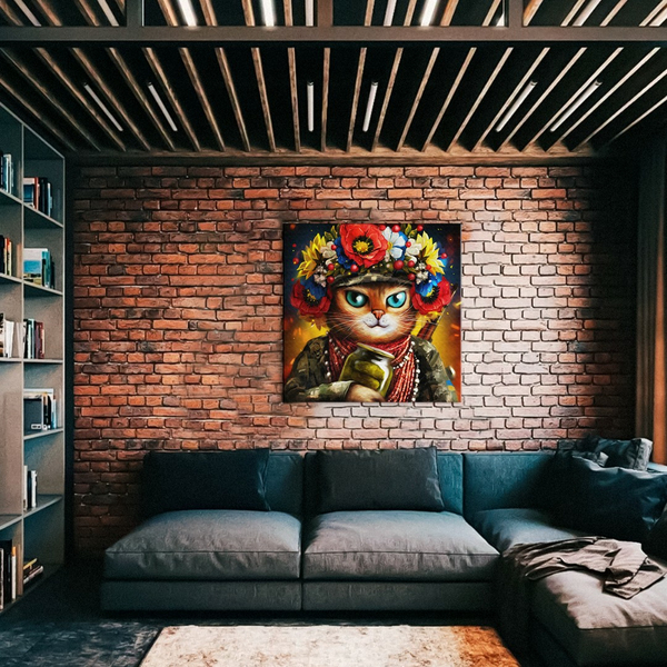 Постер на полотні - Кішка Захисниця ©Маріанна Пащук