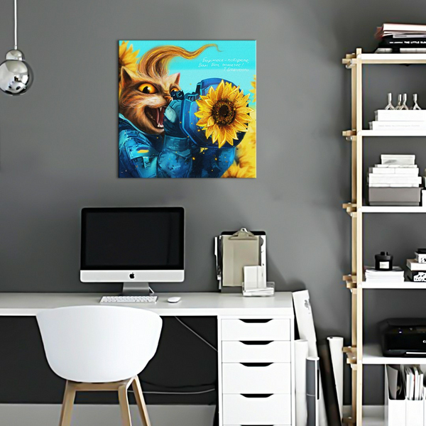 Постер на полотні - Котик сучасний Козак ©Маріанна Пащук