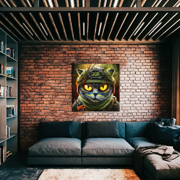 Постер на полотні - Котик розвідник ©Маріанна Пащук