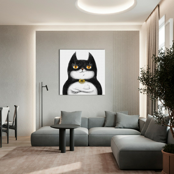 Постер на полотні - Котик Бетмэн ©Марианна Пащук