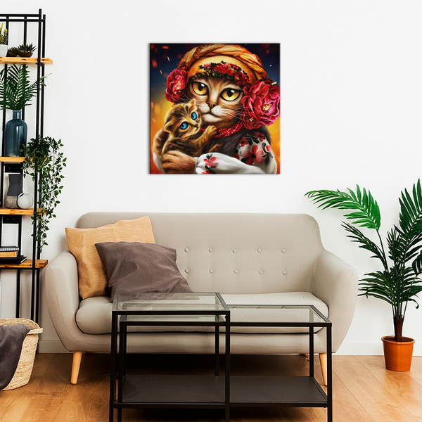 Постер на полотні - Cats family ©Marianna Pashchuk